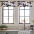 thumbnail image 3 of LALILO Kitchen Curtain Valance Watercolor With Golden Fish Rod Pocket Window Curtain 52"x 18" Set of 2, 3 of 5
