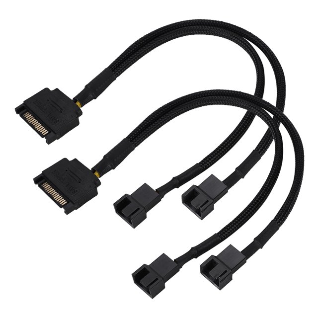 Cooling Fan Converter Cable, 22AWG Fan Adapter Cable Stable Durable 15Pin To 2x4Pin For Office For Home