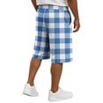 thumbnail image 5 of Resicozy Mens Plaid Shorts Casual Fashion Shorts Summer Beach Elastic Waist Drawstring Shorts with Pockets Light Blue L, 5 of 5