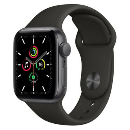 Apple Watch SE GPS + Cellular 44 mm Space Gray Aluminium Black Sport Band (Refurbished) - Good
