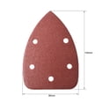 thumbnail image 2 of Lija de Detalle Triangular Uxcell, Papel de Lijado, Hojas de Almohadilla de Lijado Variadas, 5 Agujeros 100 Grits 10pcs, 2 of 5