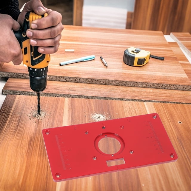 TEHAUX 1Jgo Volteadora Para Router De Madera Material Aleación De Aluminio Roja
