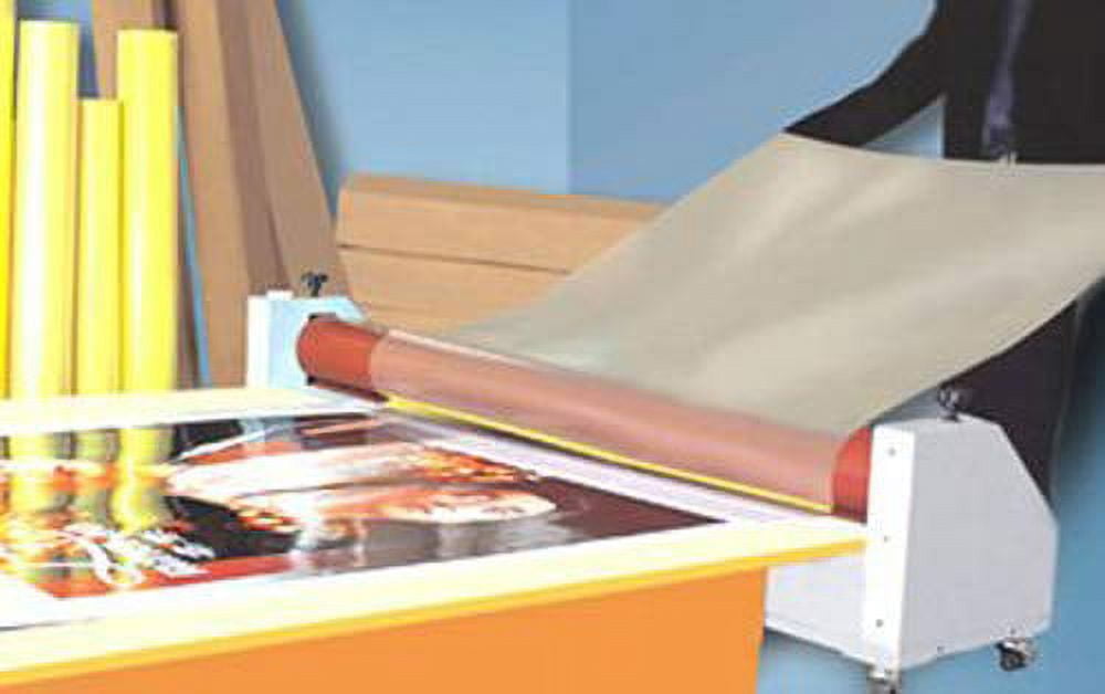 INTSUPERMAI UV Glossy Clear Vinyl Cold Laminating Film Laminator Yellow Color Roll Lamination Film 1968"*50"
