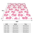 thumbnail image 3 of Salouo pink polka dot bows Print Bed Blankets, Flannel Blanket Comfortable Air Conditioning Blanket Lightweight Blanket for Sofa Bed Travel & Couch-60"x50", 3 of 7
