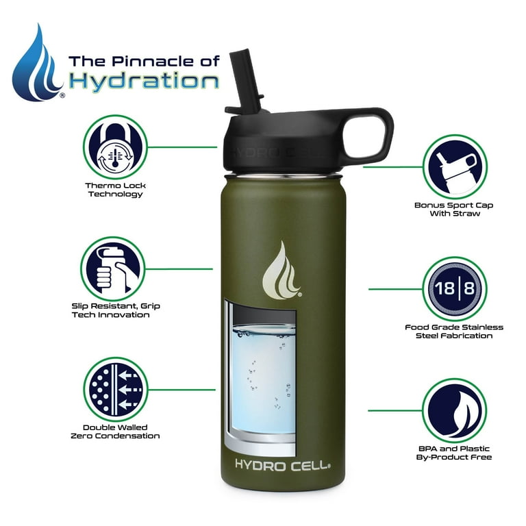 14oz (Fluid Ounces) Wide Mouth Hydro Cell Stainless Steel Water
