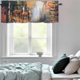 thumbnail image 6 of Valance Curtains for Windows Deer Kitchen Curtians Window Treatment Mount Leaves Forest River Topper Curtain Rod Pocket Valances for Kitchen Bathroom Living Room 42x12in, 6 of 9