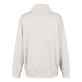 thumbnail image 6 of Dwellite Mock Neck Sweatshirt for Women Fall Turtleneck Long Sleeve Tops Oversized Pullover for Daily Wear,Sports,Going Out White 3XL, 6 of 7
