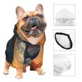 thumbnail image 3 of Balery Sunset Meditating Bichon Frise Sudadera con Capucha para Perros Pequeños – Ropa para Mascotas, Disfraz para Perros y Gatos, Ideal para Fiestas y Cosplay-Large, 3 of 7