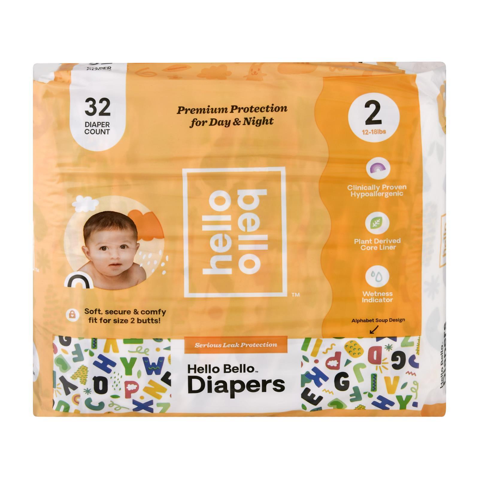 Hello Bello Diaper Alpha Soft Size 2 12/18lb EA of 132 CT