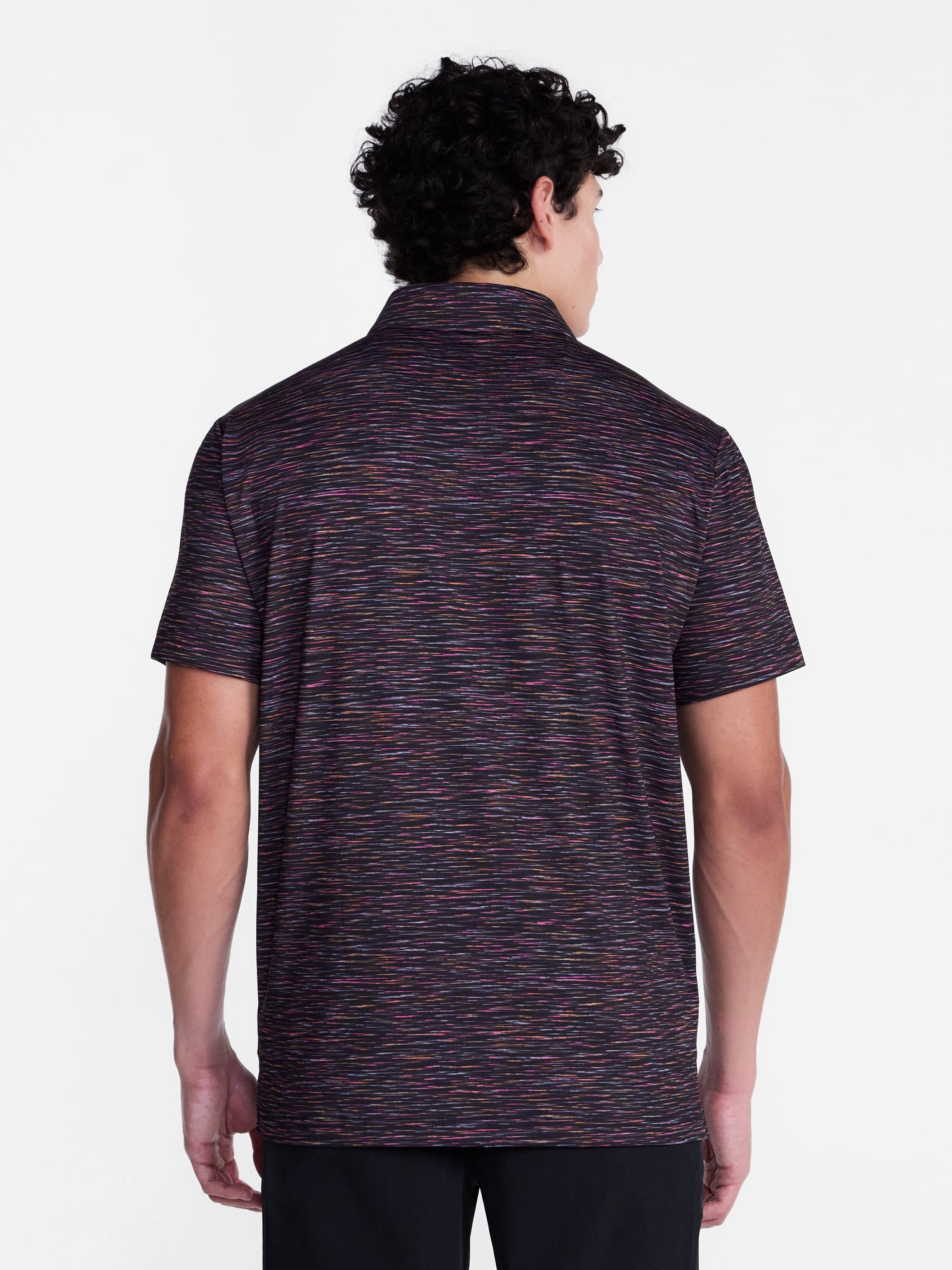 Birdie Bound Melange Print Golf Polo Shirt, Men's Sizes XS-4XLT