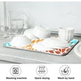 thumbnail image 7 of FREEAMG Summer Flower Pattern Dish Drying Mat for Kitchen Counter,Super Quick Absorbent Composite Sponge Dish Drying Pad,Heat Resistant Non-Slip Rack Tableware Mat, 16x18 Inch, 7 of 7