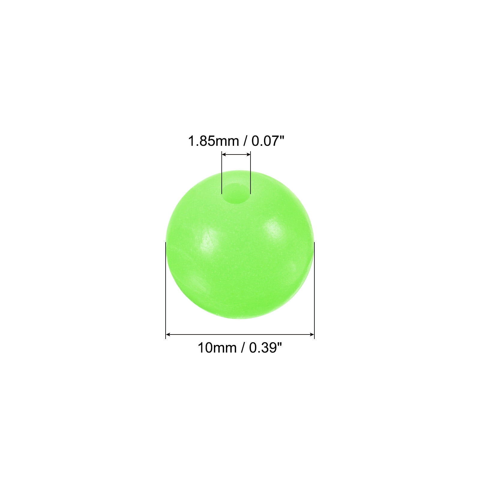 Uxcell 12mm Round Soft Plastic Luminous Glow Fishing Beads Tackle