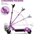 thumbnail image 5 of MAXTRA Foldable Electric Scooter with Removable Seat for Kids Ages 5-12 10mph 155lbs, Purple, 5 of 10