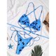 thumbnail image 4 of Bikini Traje De Baño, Elegante Bikini 2 Piezas Estampado Mariposas Tirantes Cruzados Poliuretano Para Playas ANGGREK Otros, 4 of 6