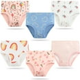 thumbnail image 3 of Usaibhir Little Girls Undies Soft Cotton Assorted Underwear 6 Pack Toddler Kids Breathable Comfort Panties 2-8T, 3 of 10
