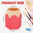 thumbnail image 2 of Uxcell Pencil Shaped Pen Holders, Pencil Storage Organizer for Desk Cute Pencil Crayon Storage Organizer Pen Cup Makeup Brush Container Pencil Pot for Home Office Decoration(Nordic Pink), 2 of 7