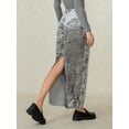 thumbnail image 6 of Biezeib Women Velvet Skirt Casual Solid Color Fashionable Split Long Skirt for Work Streetwear Clubwear, 6 of 6