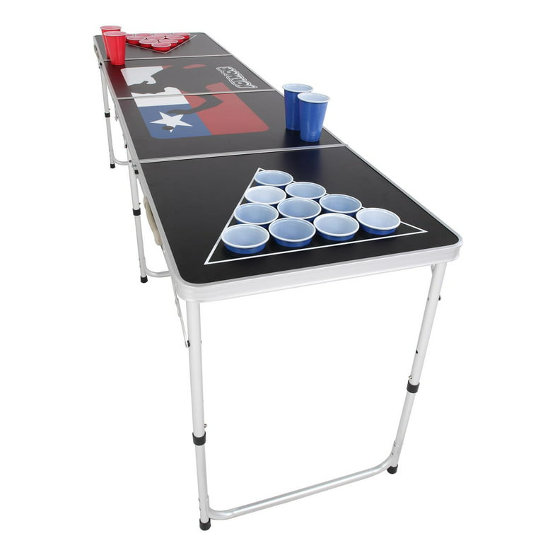 JOYMOR Party 8 FT Folding Beer Pong Table Set, Indoor Party Game
