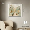 thumbnail image 5 of Sage Butterfly Colorful Canvas Wall Art by Art Remedy, White Floater Frame, 30"x30", 5 of 7