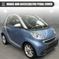 thumbnail image 2 of Cubiertas para pedales de freno y acelerador, para Mercedes Benz Smart Fortwo 2009-2014, metal, tono negro plateado, 1 juego, 2 of 7