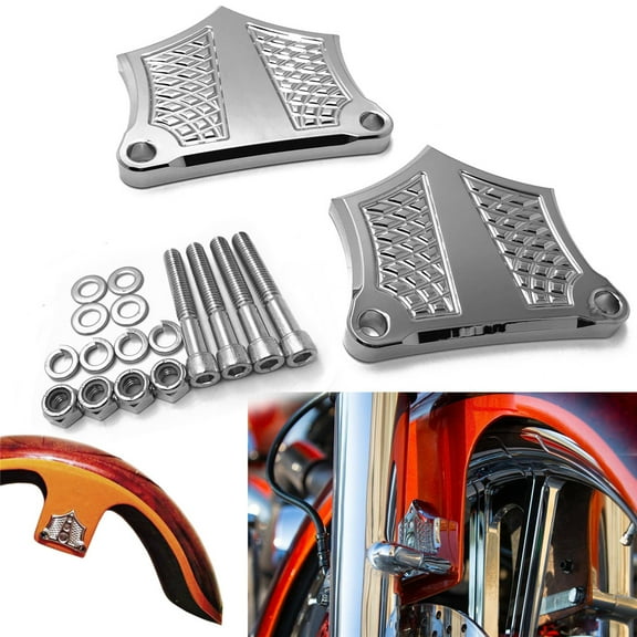 HTTMT- 0.39" 1cm Front Fender Brackets Spacers Black Compatible With 30" Harley Touring 2014-2019