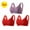 C_ Red, variant on SMihono 3 Pack Daisy Bras for Older Women,2025 Front Close Button Cotton Bras Breathable Full Support Wide Back No Underwire Bras Red 8