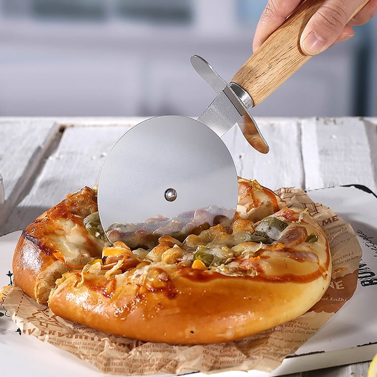 5-Pack Stainless Steel Pie Servers - Triangular Cake Spatula With Wooden Handle