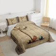 thumbnail image 3 of Homewish Vintage Western Golf Queen Comforter Set, American Sport Lover Bedding Sets, Rustic Farmhouse Reversible Bedding Comforter Set, Super Cozy Room Decor, 3 Pieces, 3 of 8