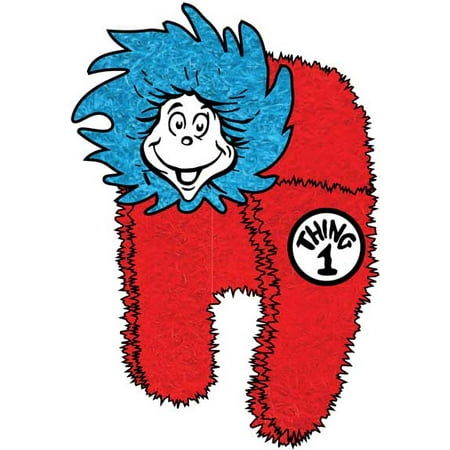Dr. Seuss Thing 1 And Thing 2 Plush Fur Big Face Adult Trapper (Best Thing To Take For Trapped Wind)