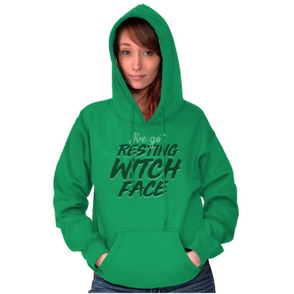 I've Got Resting Witch Face Funny Women Plus Size Graphic Pullover Hoodie Brisco Brands 2X