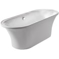 thumbnail image 5 of Bathhaus Oval Double Ended Freestanding Lucite Acrylic Bathtub with a Chrome Mechanical Pop-up Waste and Chrome Center Drain with Internal Overflow, 5 of 6