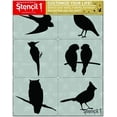 thumbnail image 3 of Stencil1 Kids Fancy Bird Silhouettes Stencil Art Craft - 6-Pack, 3 of 6