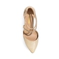 thumbnail image 3 of Zapatos DREAM PAIRS Tacones Bajos Anchos Punta Fina Dorados, 3 of 8