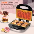 thumbnail image 2 of Aigostar Mini Máquina Eléctrica para Hacer Donuts, con Doble Indicador LED, Placa Antiadherente, Capacidad para 6 Donuts, Ideal para Niños para Preparar Desayunos, Bocadillos y Postres, 2 of 7