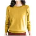 thumbnail image 4 of Yajing Pullover Sweaters for Women S Gold Light Sweaters for Women Long Sleeve Crew Neck Lightweight Soft Knitted Pullover Knitted Blouse, 4 of 6