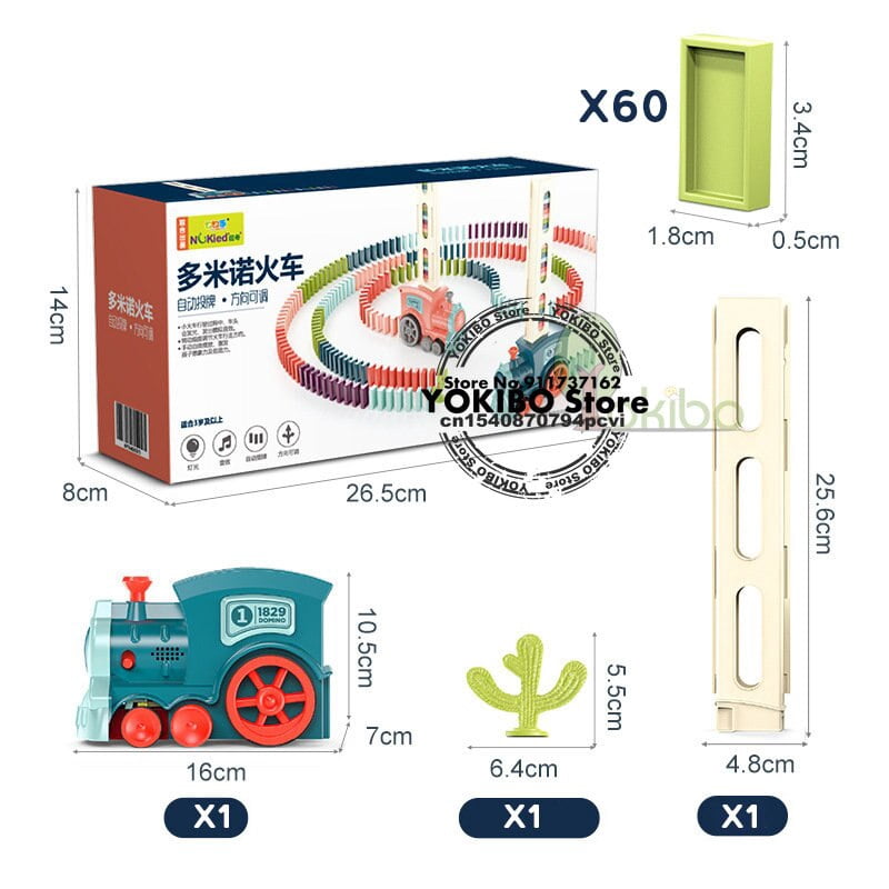 Set De 100 Bloques De Dominó Con Tren Automático – Juguete Educativo De Apilamiento Y Reacción En Cadena. Incluye Tren A Batería Con Luces Y Sonidos, Accesorio De Dirección Y Caja De Almacenamiento. Perfecto Para Niños De 3 A 8 Años. Desarrolla La Motricidad, La Creatividad Y La Paciencia.