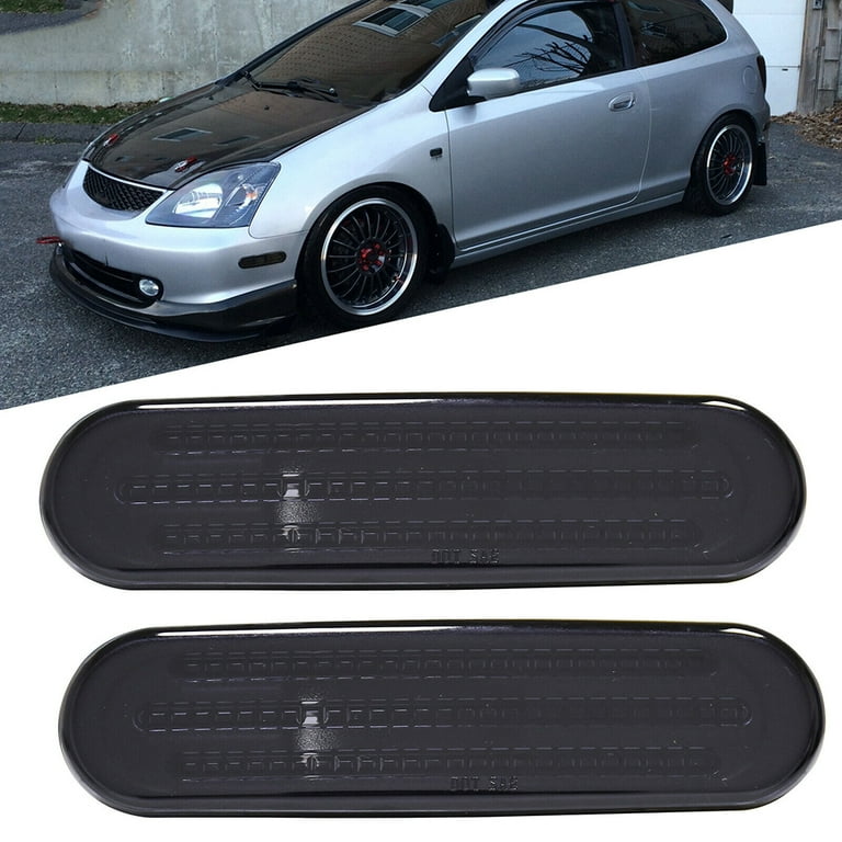2x Smoke Bumper Side Marker Light For Honda Civic Si EP3 Hatchback 3DR 2002 2005