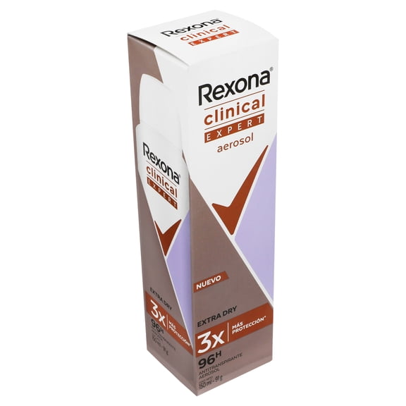 REXONA CLINICAL EXPERT ANTITRANSPIRANTE AEROSOL, EXTRA DRY 150 ml