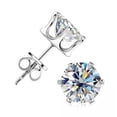 thumbnail image 2 of K-KED Moissanite Stud Earrings for Women 925 Sterling Silver Classic 3mm-9mm Round Cut, 2 of 9