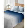 thumbnail image 5 of Navy Blue Gray Ombre Flat Sheet Only Twin Size, Soft Breathable Bed Top Sheets for Mattress, Modern Gradient Abstract Art Luxury Bedding Flat Sheets for Home Hotel Bedroom Bed Protection, 5 of 9