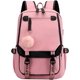 thumbnail image 2 of JiaYou Teenage Girls' Backpack Middle School Students Bookbag Outdoor Daypack with USB Charge Port (21 Liters, Pink Black), 2 of 5