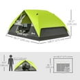 thumbnail image 3 of Outsunny 3-4 Person Pop Up Camping Tent, Waterproof Dome Tent, 3 of 10