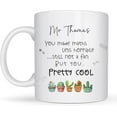 thumbnail image 1 of Personalized Math Teacher Mug, Cute Cactus Design, White Ceramic Coffee Cup, Gift For Educators, Teachers’ Lounge Humor, Birthday, Back To School, Christmas, 11oz, 1 of 4