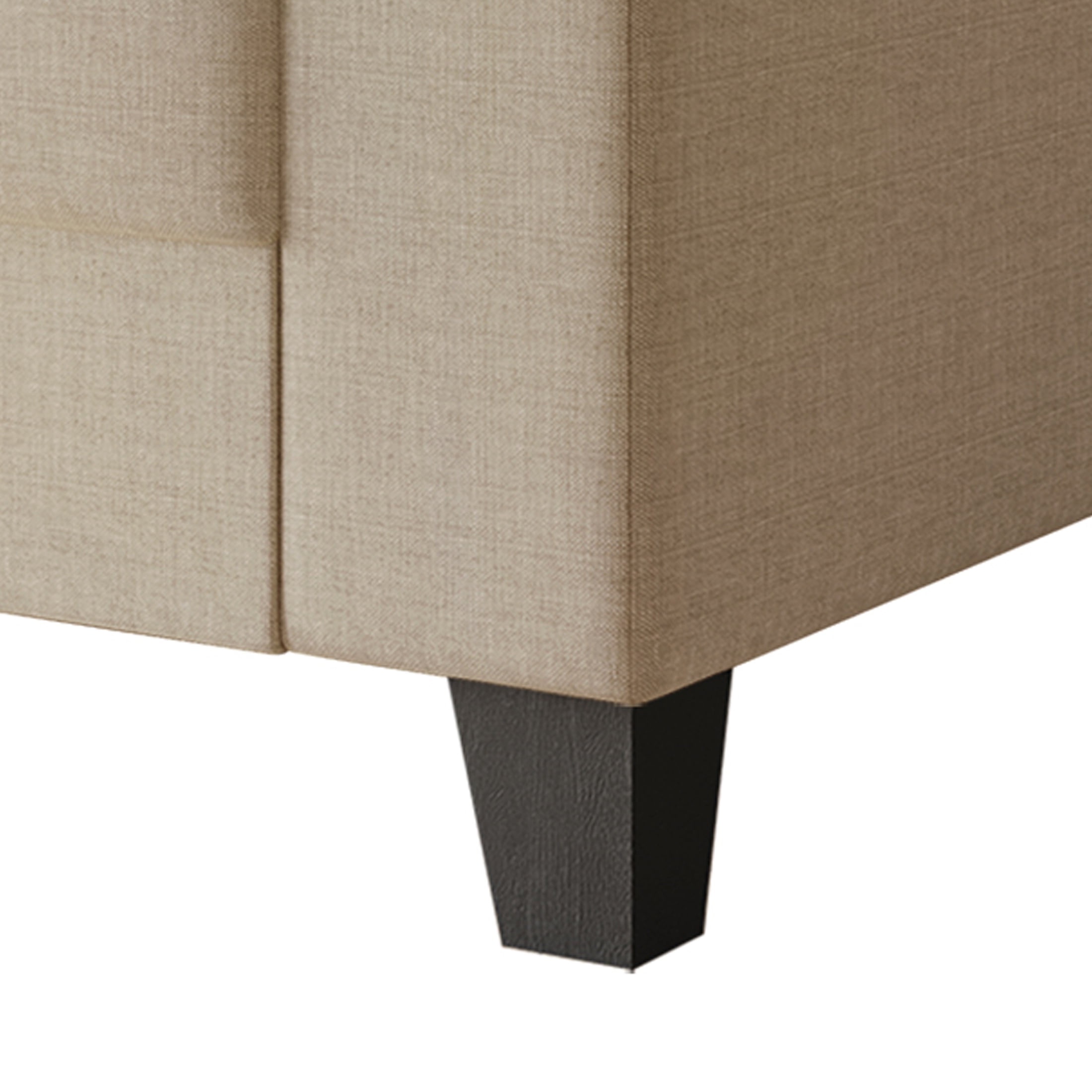 Castle Place Elegance Linen Upholstered Armchair, Beige