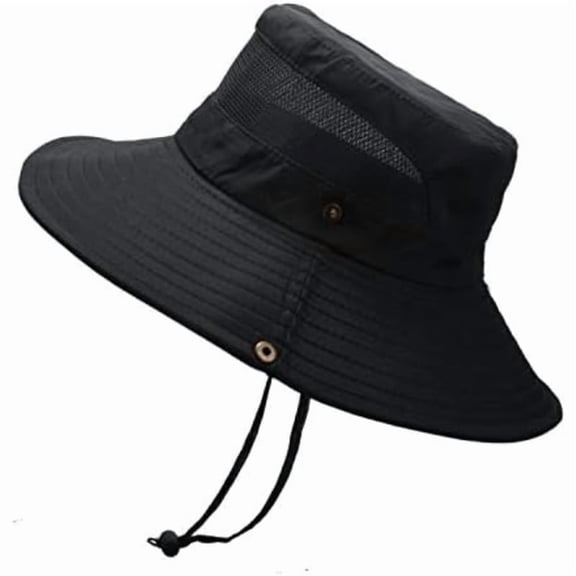Foldable Outdoor Sun Bucket Hat, UPF 50 UV Protection Wide Brim Breathable Fishing Hiking Cap for Women Men