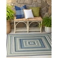 thumbnail image 2 of Rugs.com Baja Outdoor Collection Rug – 5 Ft Square Blue Medium Rug Perfect For Living Rooms, Kitchens, Entryways, 2 of 3