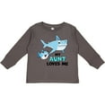 thumbnail image 3 of Inktastic My Aunt Loves Me with Cute Sharks Boys or Girls Long Sleeve Toddler T-Shirt, 3 of 5