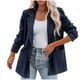 thumbnail image 1 of Blazer Chaquetas Para Mujer Otoño Blazers Sólido Frente Abierto Mediano Blusa Larga Traje de Manga Larga Sin Capucha Casual Outwear Tops Sueltos Odeerbi ODB176140, 1 of 9
