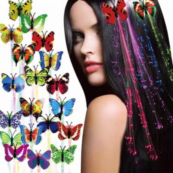 20 Led Light Up Hair Clips - Glow In The Dark Party Supplies Bar Dancing Hairpin