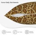 thumbnail image 5 of Xecao Snake Skin Print Soft Velvet Decorative Throw Pillow Covers, Square Cushion Cases for Bed, Sofa, Living Room, Car, and Indoor Outdoor Use-20"x20", 5 of 8